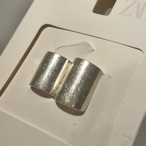 ZARA Double Metal Ring, Silver-tone M - Picture 5 of 7